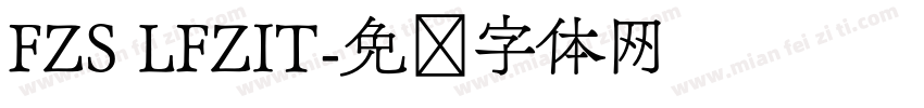FZS LFZIT字体转换